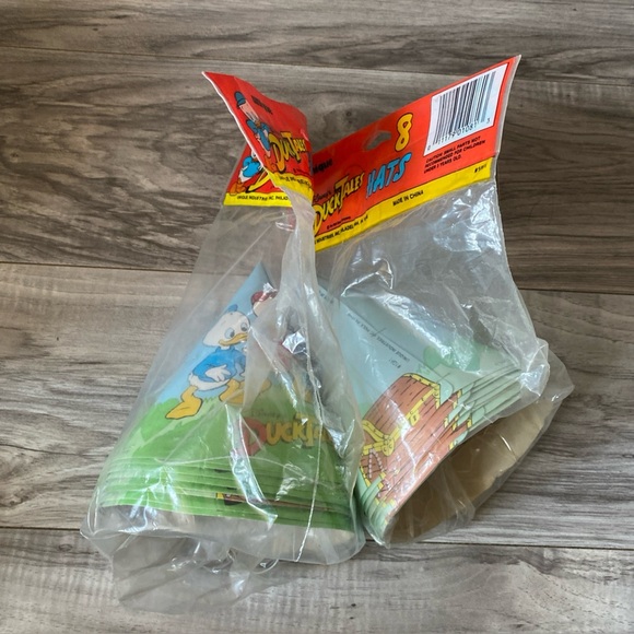 Set Of 2 Unopened Disney DuckTales Party Hats Huey Dewey Louie 16 Total Vintage - Picture 7 of 7